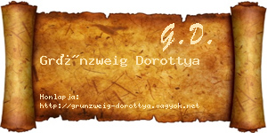 Grünzweig Dorottya névjegykártya